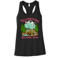 Yellowstone National Park Illustration Women's Racerback Tank