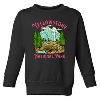 Yellowstone National Park Illustration Toddler Sweatshirt