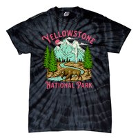 Yellowstone National Park Illustration Tie-Dye T-Shirt