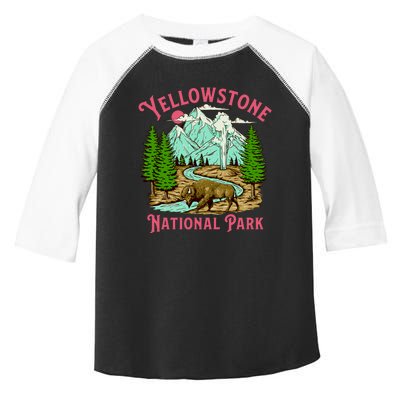 Yellowstone National Park Illustration Toddler Fine Jersey T-Shirt