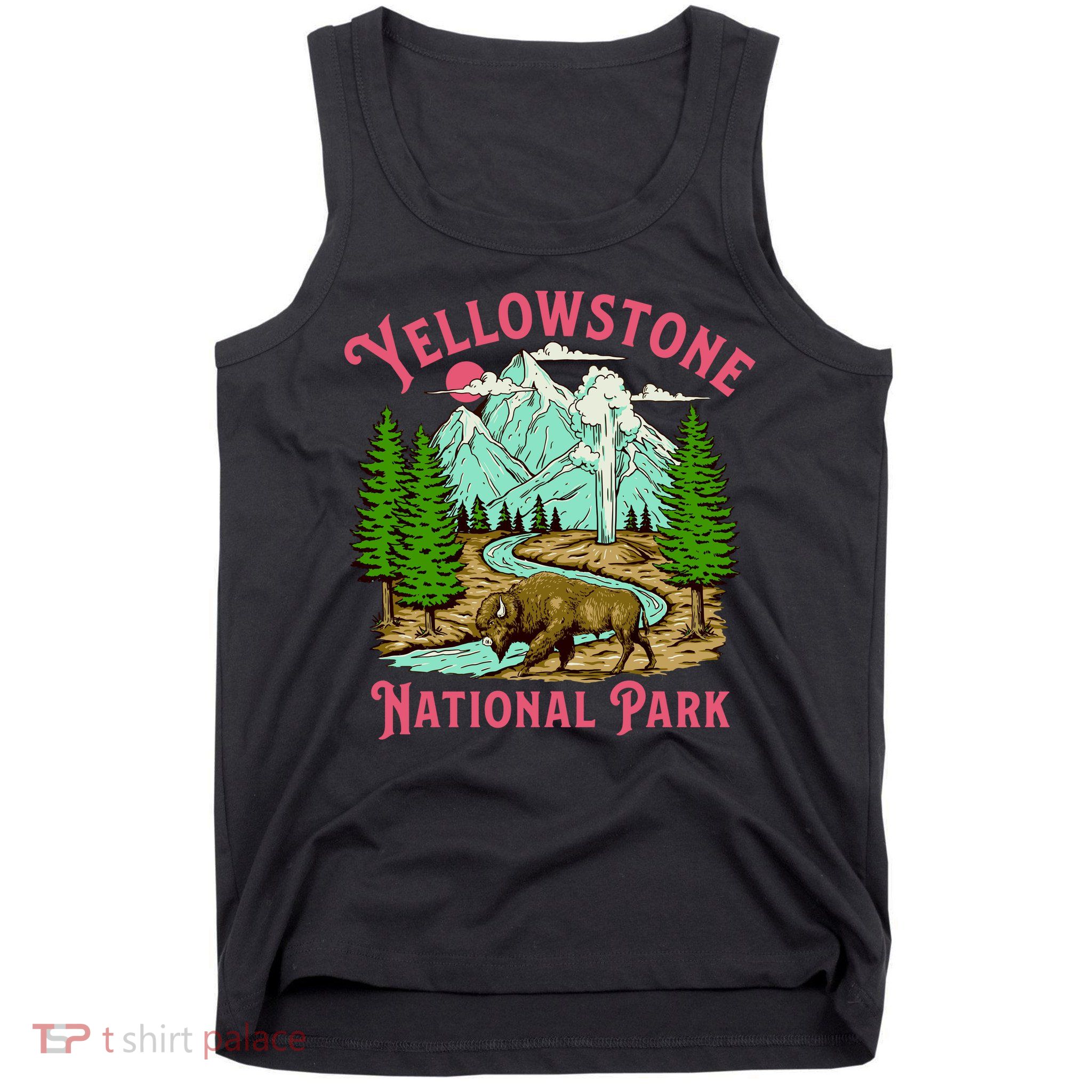 Yellowstone National Park Illustration Tank Top