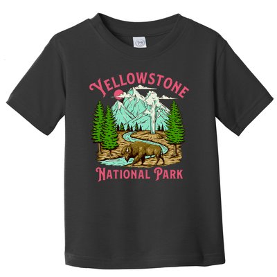 Yellowstone National Park Illustration Toddler T-Shirt