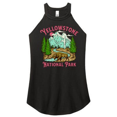 Yellowstone National Park Illustration Women's Perfect Tri Rocker Tank