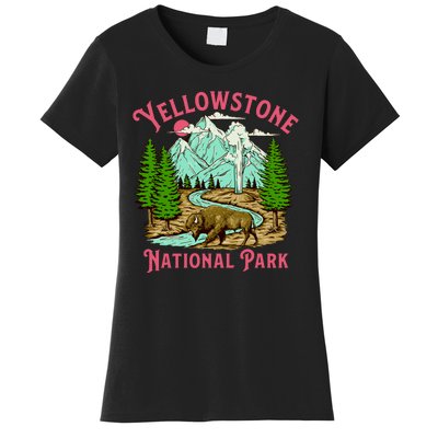 Yellowstone National Park Illustration Women's T-Shirt