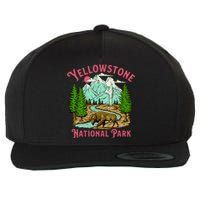 Yellowstone National Park Illustration Wool Snapback Cap