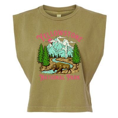 Yellowstone National Park Illustration Garment-Dyed Women's Muscle Tee