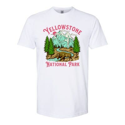 Yellowstone National Park Illustration Softstyle CVC T-Shirt