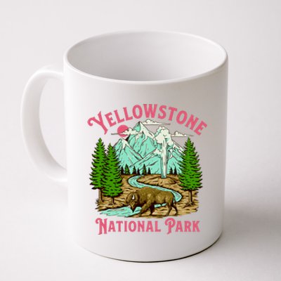 Yellowstone National Park Illustration Coffee Mug