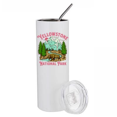 Yellowstone National Park Illustration Stainless Steel Tumbler