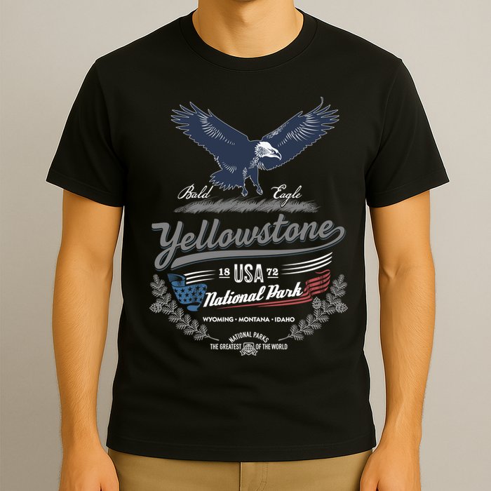 Yellowstone National Park USA 1872 Greatest Park of the World T-Shirt