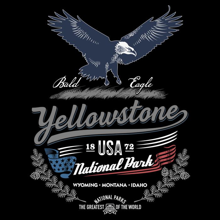 Yellowstone National Park USA 1872 Greatest Park of the World T-Shirt