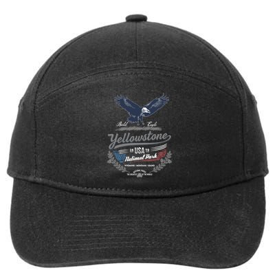 Yellowstone National Park USA 1872 Greatest Park of the World 7-Panel Snapback Hat