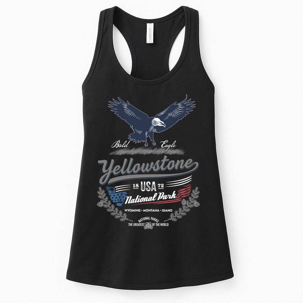 Yellowstone National Park USA 1872 Greatest Park of the World Womens Tank Top