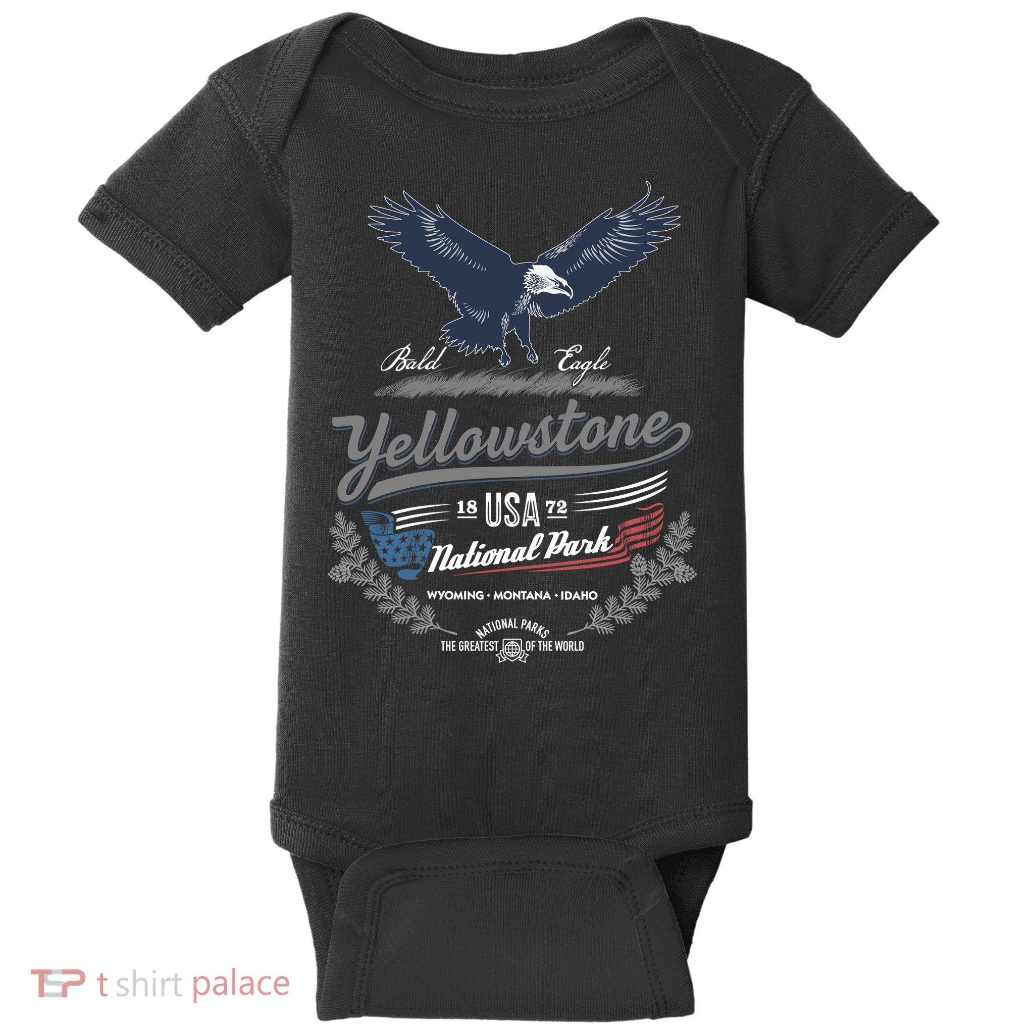 Yellowstone National Park USA 1872 Greatest Park of the World Baby Bodysuit