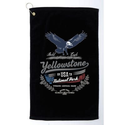 Yellowstone National Park USA 1872 Greatest Park of the World Platinum Collection Golf Towel