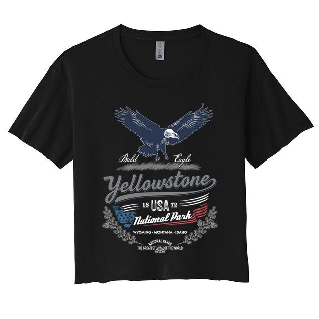 Yellowstone National Park USA 1872 Greatest Park of the World Crop Top