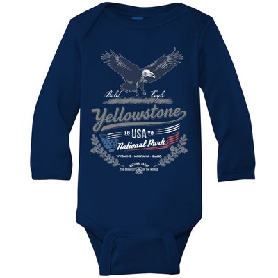 Yellowstone National Park USA 1872 Greatest Park of the World Baby Long Sleeve Bodysuit