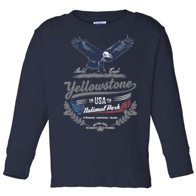 Yellowstone National Park USA 1872 Greatest Park of the World Toddler Long Sleeve Shirt