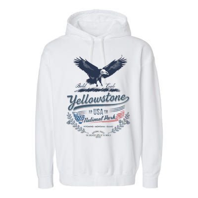 Yellowstone National Park USA 1872 Greatest Park of the World Garment-Dyed Fleece Hoodie