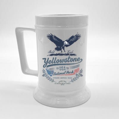 Yellowstone National Park USA 1872 Greatest Park of the World Beer Stein