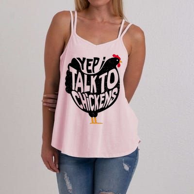 Yep I Talk To Chickens Women's Strappy Tank