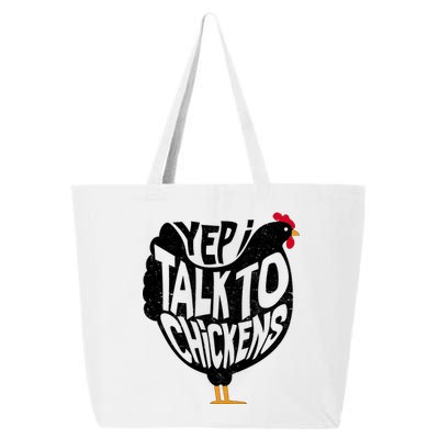 Yep I Talk To Chickens 25L Jumbo Tote