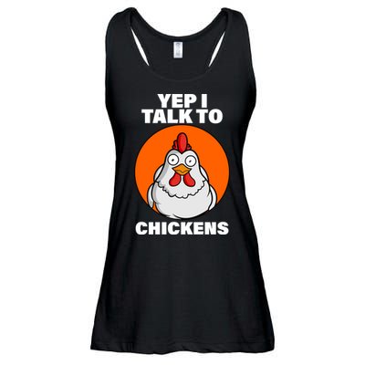 Yep I Talk To Chickens Funny Ladies Essential Flowy Tank