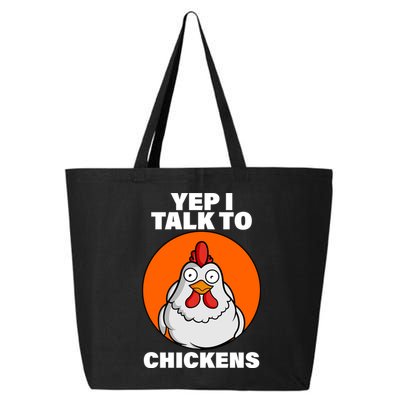 Yep I Talk To Chickens Funny 25L Jumbo Tote