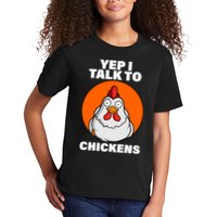 Yep I Talk To Chickens Funny Kids T-Shirt