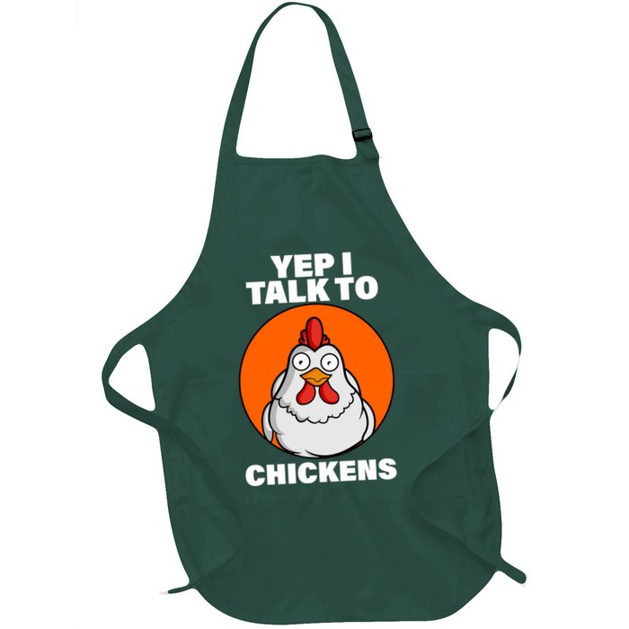 Yep I Talk To Chickens Funny Apron