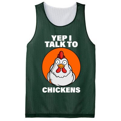 Yep I Talk To Chickens Funny Mesh Reversible Basketball Jersey Tank
