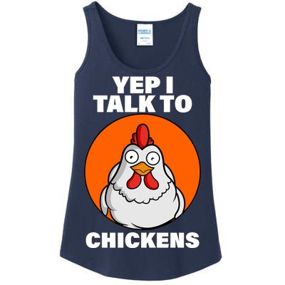 Yep I Talk To Chickens Funny Ladies Essential Tank