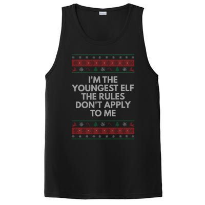 Youngest Elf Rules Dont Apply Christmas Family Xmas Meaningful Gift PosiCharge Competitor Tank