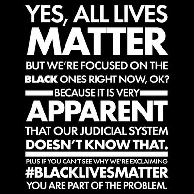 Yes All Live Matter Focus On The Black Ones Now T-Shirt