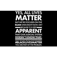 Yes All Live Matter Focus On The Black Ones Now Bumper Sticker