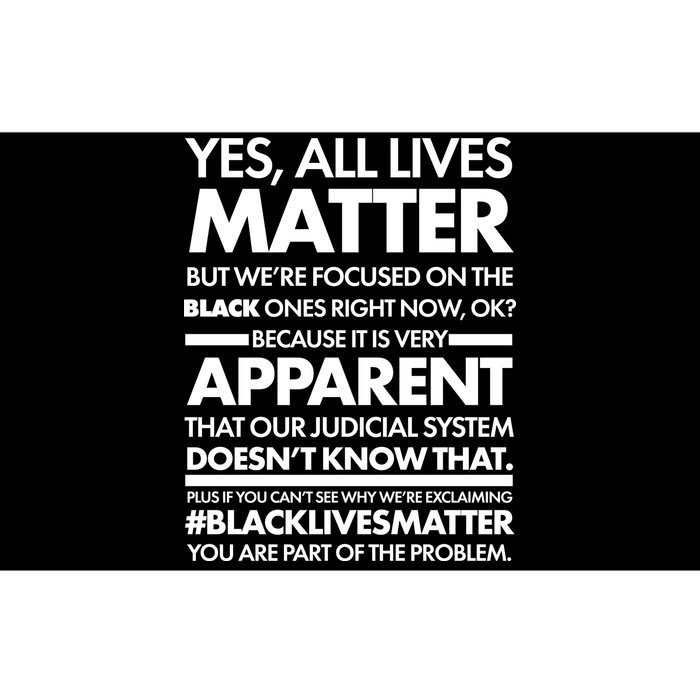 Yes All Live Matter Focus On The Black Ones Now Bumper Sticker