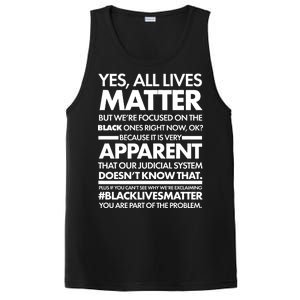 Yes All Live Matter Focus On The Black Ones Now PosiCharge Competitor Tank