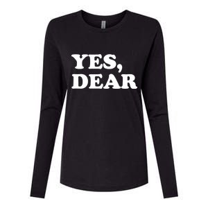 Yes Dear Funny Husband And Wife Womens Cotton Relaxed Long Sleeve T-Shirt