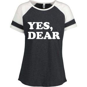 Yes Dear Funny Husband And Wife Enza Ladies Jersey Colorblock Tee