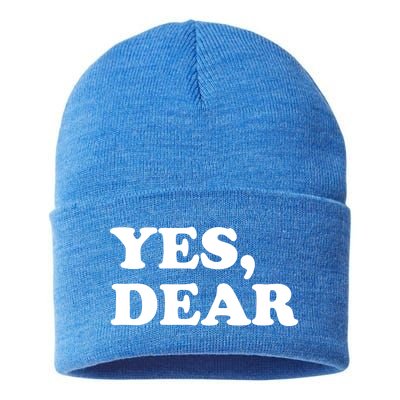 Yes Dear Funny Husband And Wife Sustainable Knit Beanie