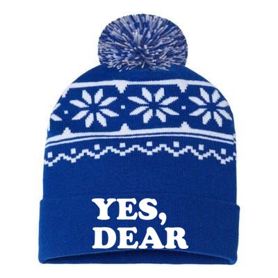 Yes Dear Funny Husband And Wife USA-Made Snowflake Beanie