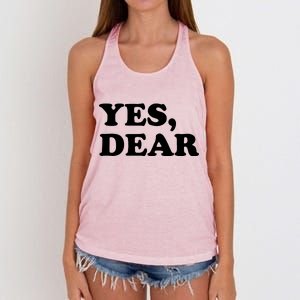 Yes Dear Funny Husband And Wife Women's Knotted Racerback Tank