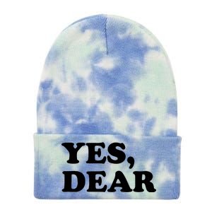 Yes Dear Funny Husband And Wife Tie Dye 12in Knit Beanie