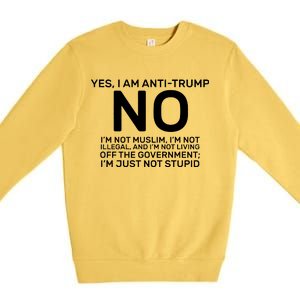 Yes I Am Anti Trump Premium Crewneck Sweatshirt