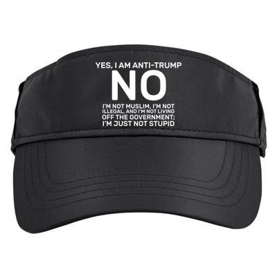 Yes I Am Anti Trump Adult Drive Performance Visor