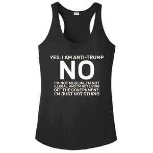 Yes I Am Anti Trump Ladies PosiCharge Competitor Racerback Tank