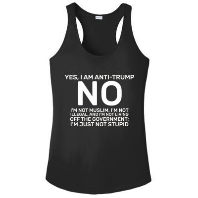 Yes I Am Anti Trump Ladies PosiCharge Competitor Racerback Tank