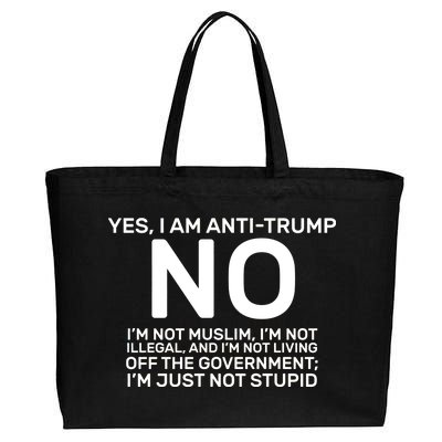 Yes I Am Anti Trump Cotton Canvas Jumbo Tote