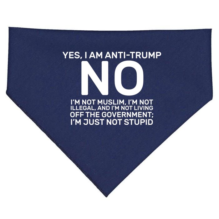 Yes I Am Anti Trump USA-Made Doggie Bandana