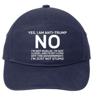 Yes I Am Anti Trump 7-Panel Snapback Hat